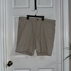 Nautica Men's Khaki Flat Front Shorts
